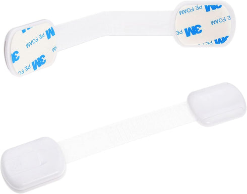 Child Safety Locks (White) - Set of 6 - Prevents Injury and Opening (Oven) Doors, (Kitchen Sink) Cabinets, Toilet Seats, etc. - No Tools or Screws...