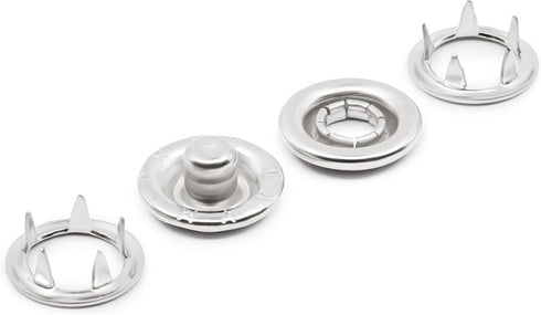 Dritz 2 Open Ring Sides Size 16 Nickel Includes Snaps & Tool Fasteners, 7/16", 60 Sets...