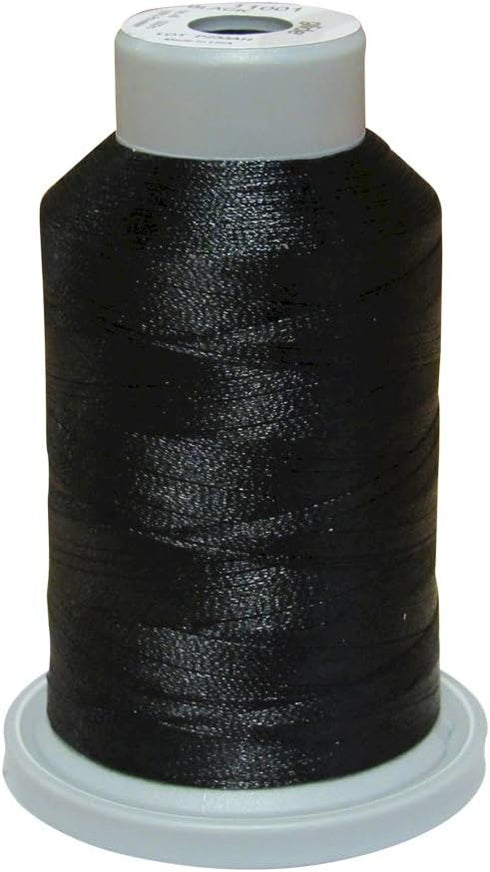 Glide Thread Trilobal Polyester No. 40-1000m Spool - 11001 Black...