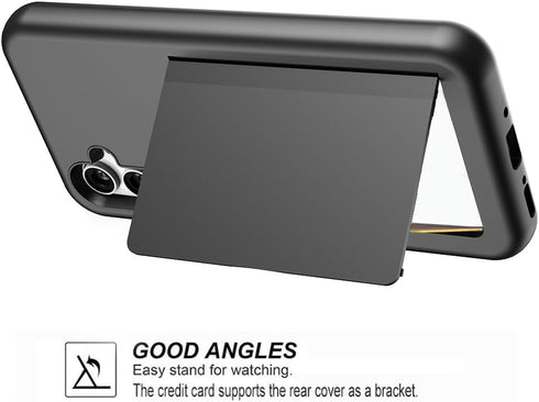 Asuwish Phone Case for Samsung Galaxy A54 5G with Tempered Glass Screen Protector Cover and Cell Accessories Card Holder Slot Kickstand Protective...