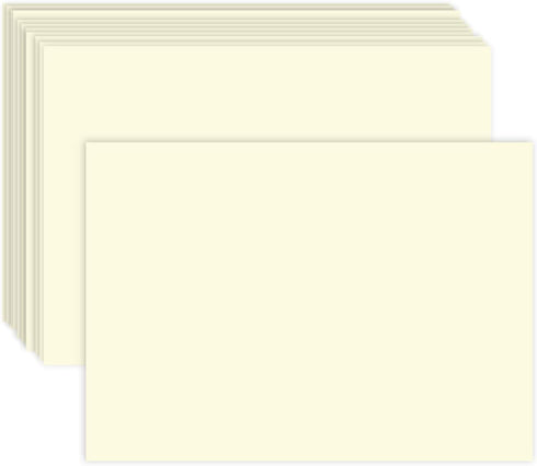 Cream Greeting Note Flat Postcards or Cards with Envelopes - 5 X 7 Inches - 50 Per Pack - This Is Not a Fold Over Card (No Envelopes)...