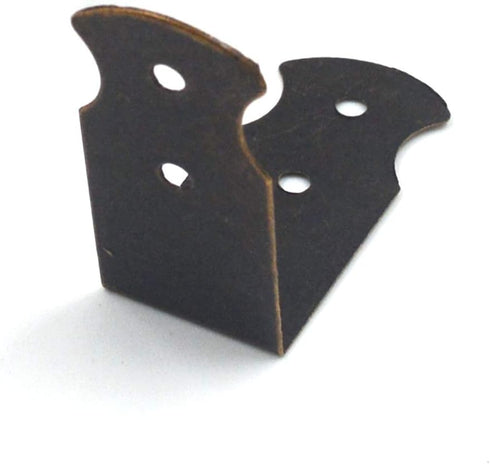Geesatis 1.6" X 0.7" Set of 20 Right Angle Decorative Corner Protector Box Edge Cover Bracket, with Mounting Screws, Iron, Bronze...