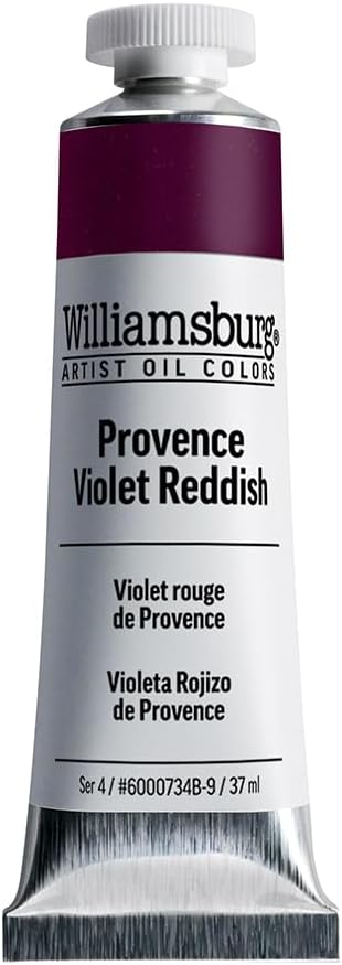 Williamsburg Artist Oil Colors by GOLDEN, Provence Violet Reddish, 37 ml tube, Professional Oil Paint, Opaque...