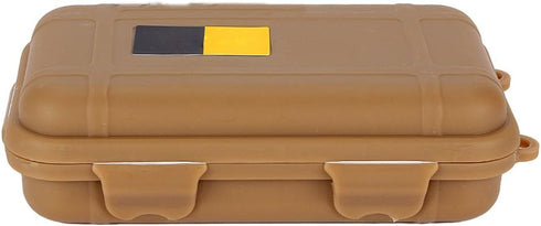 Yosoo Outdoor Waterproof Airtight Survival Storage Case Container Fishing Carry Box (Mud Color, S) Waterproof Storage Containers Small Waterproof ...
