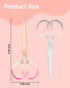 Scissors, Clear Acrylic Stainless Steel Scissors,Office Professional Shears for Home School Office DIY Craft Sewing Fabric Cutting General Use?2PC...