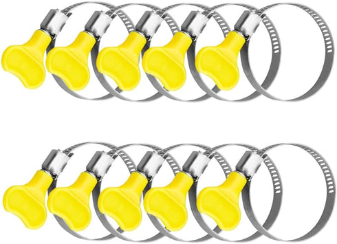 Clamp Pliers Pincer Crimper Tool and Pipe Cutter with Stainless Steel Single Hose Clamps Kit Sdjdhej 10Pcs for Automotive, Marine, Industrial Appl...