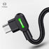 Mirco USB 90 Degree Right Angle Elbow Design Game LED Nylon Braided Sync Charge USB Data 6FT/1.8M Cable Compatible Samsung Galaxy S7/S7 Edge, Nexu...