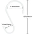 12 Pack 5 inch White S Hook, Vinyl Coated S Hooks with Rubber Stopper Non Slip Heavy Duty S Hook, Steel Iron White Rubber Coated Closet S Hooks fo...