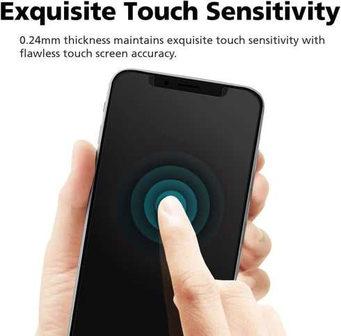 [2 PACK Privacy Screen Protector for iPhone 11/Xr, Anti-Spy Full Glue PET EPU Hybrid Screen Protector, Self-Healing, Case Friendly, Easy Installat...