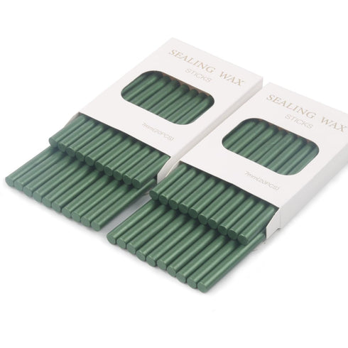 Pine Green Wax Seal Sticks, WASOHLING 40Pcs Premium Glue Gun Sealing Wax Sticks Beads for Wax Seal Stamp, Wedding Invitations, Christmas Gift, Env...
