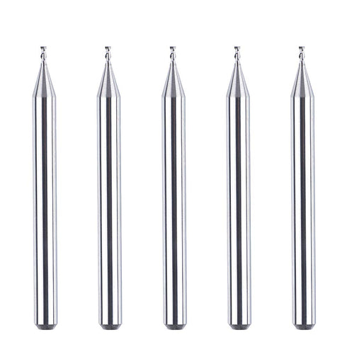 SpeTool 1/32 inch Cutting Diameter Carbide End Mill for Aluminum CNC Router Bits Set 5Pcs/Pack 1/8 inch Shank Size...