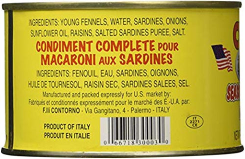 Cuoco Seasoning for Macoroni, Pasta con Sarde, 14.5 oz (Pack of 3) Cuoco Condimento per Pasta con Sarde...