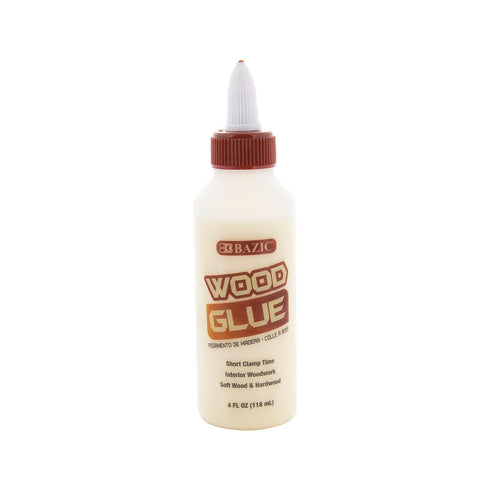 BAZIC Wood Glue 4 Oz. (118 mL), Natural Color Super Strong Bond Adhesive, for Home Improvement Woodwork Softwood & Hardwood, 1-Pack...
