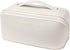IMCUZUR Travel Makeup Bag Cosmetic Organizer for Women, Portable Skincare Bag for Traveling, Waterproof PU Leather Wide Open Make up Bag (White)...