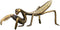 Metal Mantis Brass Praying Mantis Mini Fairy Garden Animal Figurines Lawn Patio Tree Ornaments Sculpture Micro Landscape Ornaments for Backyard De...