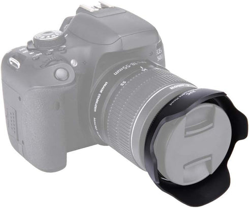 JJC EW-60C Dedicated Reversible Lens Hood Shade for Canon EOS 2000D 1300D 1200D Rebel T7 T6 T5 T4i T3i T2i Camera with Kit Lens Canon EF-S 18-55mm...