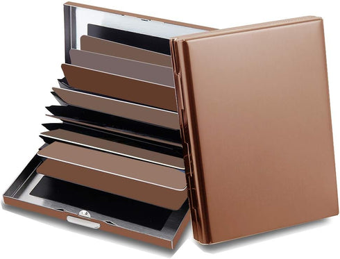EASTNIGHTS RFID Credit Card Holder Protector Metal Credit Card Wallet Business Card Holder for Men Women Gift Box Package (Copper)...