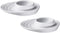 Set of 2 Egg Cups with Oval Base, White Porcelain Egg Holders for Hard or Soft Boiled Eggs, 3.5-Inch by 4-Inch...