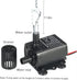 Decdeal Water Pump Aquarium, Submersible Water Pump, DC 12V 5W, Mini quiet Pump for Pond Aquarium Fish Tank, 280L/H, Lift 300cm...