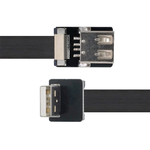 xiwai 2m Up Angled USB 2.0 Type-A Male to Female Extension Data Flat Slim FPC Cable for FPV & Disk & Scanner & Printer...