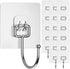 GLUIT Large Adhesive Hooks for Hanging Heavy Duty 22 lbs - Robe Towel Hanger Hooks, Waterproof Adhesive Wall Hooks for Home, Bathroom, Kitchen, Of...