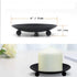 Black Iron Plate Candle Holder Set of 5 Holders 4 Inch Diameter for Candle Gardens Spa Farmhouse Aromatherapy Incense Cones Wedding...