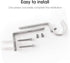 Curtain Rod Brackets Heavy Duty Drapery Hardware Adjustable Rod Holders for 7/8 or 1 Inch Rods, Set of 3 (White, fits rods up to 1 inch)...