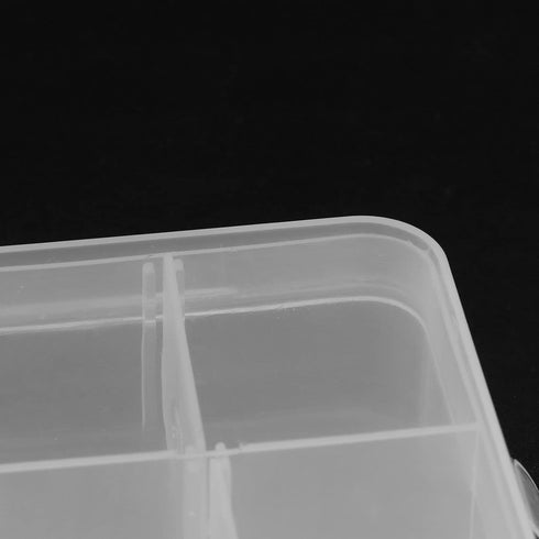 Jewelry Box, 10 Grid Transparent Plastic Organizer Box with Adjustable Dividers, Jewelry Storage Containers for Little Jewelry Small Item...