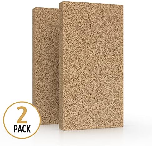 Dry Cleaning Soot Eraser Sponge - Pet Hair, Smoke, Soot, Dust and Dirt Remover - 3x6 Double, One Unit (2 Pack Single) All Natural Latex Rubber, Ma...