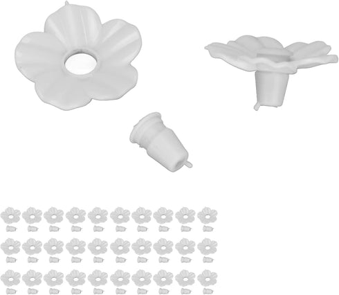 Bird Feeder Replacement Flowers, 30 Sets of Hummingbird Feed Flowers, Unique Shape, Home Decor White...