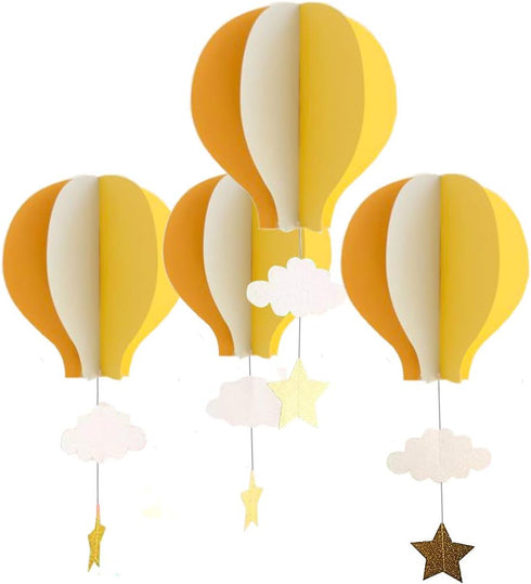 AZOWA Large Size Orange Hot Air Balloon Decorations Pack of 8...
