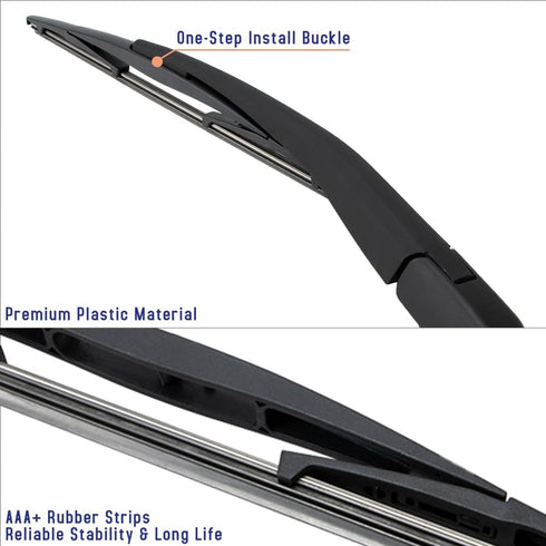 Rear Windshield Wiper Arm Blade Assembly Kit Compatible with 2005-2015 Nissan Xterra, Rear Window Wiper Replacement 28781-EA000, 28782-EA000, 2879...