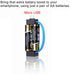 Portable Magnetic AA/AAA Battery Micro USB Emergency Charger for Android Phone, Black, 1 Pc......