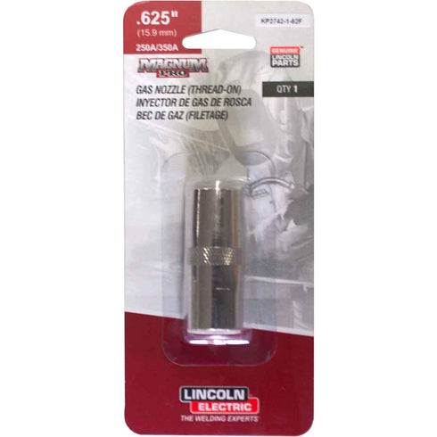 Lincoln Electric Magnum PRO Flush Gas Nozzle | 5/8" ID with 350 Amp Rating | Compatible with Magnum PRO Welding Guns | KP2742-1-62F...