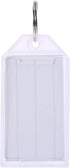 TecUnite 50 Pack White Plastic Key Tags with Split Ring Holder Label Window Luggage Label Tags Key Ring Keychain...