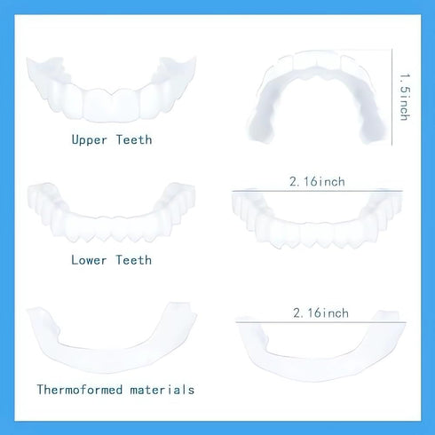 2 Pairs, Adjustable,Confident Smile for Men and Women(White)...