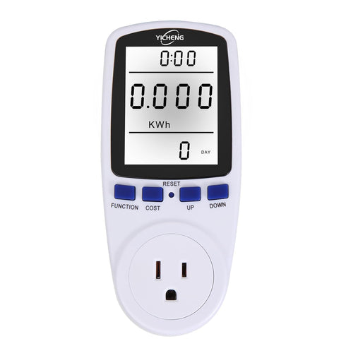 YICHENG Electrical Usage Monitor,Watt Meter,Power Meter,Wattage Meter,Energy Voltage amp Meter Tester with,Overload Protection,7 Modes Display(Whi...