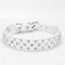 Rhinestone Dog Collar, Bling Rhinestone PU Leather Crystal Diamond Pet Dog Cat Puppy Collar S M L XL (L, White)...