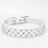 Rhinestone Dog Collar, Bling Rhinestone PU Leather Crystal Diamond Pet Dog Cat Puppy Collar S M L XL (L, White)...