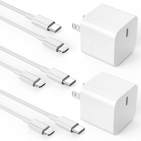 iPhone 14 13 12 Fast Charger,?Apple MFi Certified? 2Pack 20W Type C Fast Charger Block with 3FT 6FT 10FT USB C to Lightning Cable for iPhone 14 13...