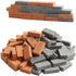Opexicos 100Pcs 50pcs/Set Mini Cute DIY Miniature Sand Table Landscape Brick Building Simulation Brick...