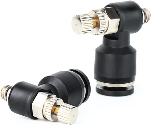 TAILONZ PNEUMATIC 3 Pack SL6-M5 Push to Connect Air Line Fitting Air Flow Control Valve 6MM od M5 Npt Elbow 90 Degree Air Speed Control Valve Fitt...