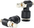 TAILONZ PNEUMATIC 3 Pack SL6-M5 Push to Connect Air Line Fitting Air Flow Control Valve 6MM od M5 Npt Elbow 90 Degree Air Speed Control Valve Fitt...