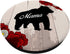 Mama Bear Silhouette Flower Vintage Animal Mom Women PopSockets Swappable PopGrip...