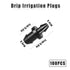 AIEX 100pcs Drip Irrigation Plugs, 1/4" Drip Tubing End Cap Irrigation Stopper Goof Hole Plugs Drip System Parts for Home Garden Lawn (Black)...