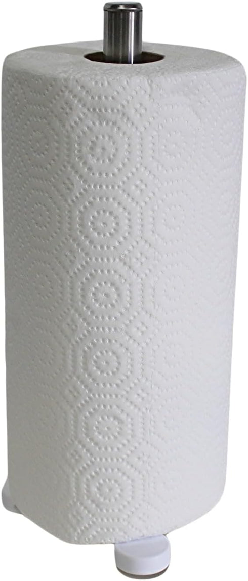 Stainless Steel Suction Cup Paper Towel Holder Kitchen Bathroom Spare Toilet Paper Holder with Nonslip Stable Super Suction Grip Base Countertop (...