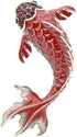 Big Red Carp Fish Brooches For Women Metal Rhinestone Fish Animal Brooch Pin Badges for Clothing Bags Backpacks Jackets Mom's Gifts Remembrance Gi...