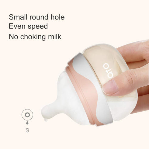 Baby Bottles for Newborn Baby PPSU Anti Colic Infant Bottles Wide Neck Breast-Like Nipple Slow Flow Breastfeeding Toddler Bottles-2pack (2.5 oz/pc...