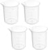 Othmro Measuring Cups 100ml/3.38oz PP Plastic Graduated Beaker Transparent for Lab Kitchen Liquids 4pcs...