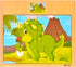 Mynd Games Dinosaur Wooden Jigsaw Puzzle Bundle - 4 Pack 12 Pieces Each for Kids Ages 3+, Educational Learning Toys Gift Set for Children Boys and...